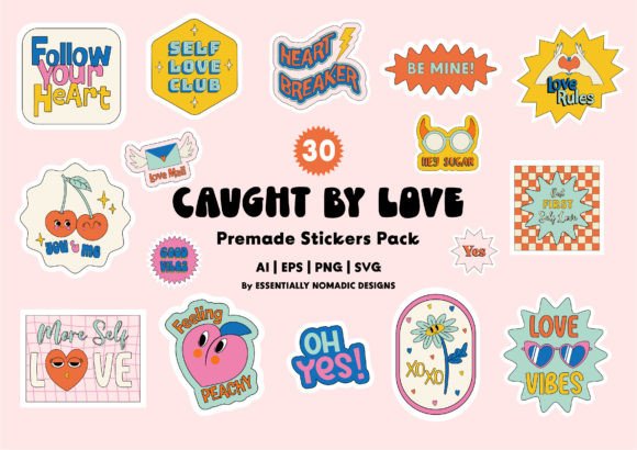 Download Retro Love Quotes Valentine Sticker Pack - Valentine sticker Collection