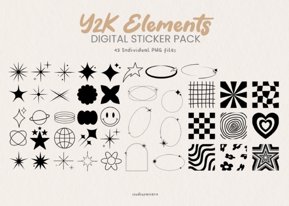 Download Y2K Elements Digital Sticker Pack - Premium Resources