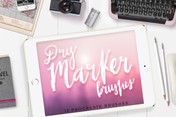 Download 12 Dry Marker Brushes - PROCREATE - Marker Collection