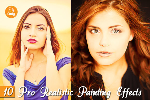 Download 10 Pro Realistic Painting Effects - Realistic painting Collection
