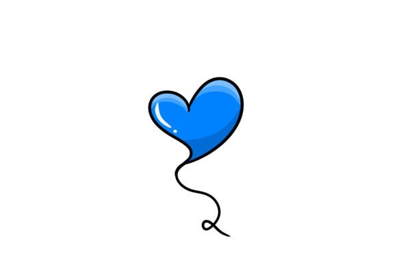 Download Valentine Sticker Blue Heart Balloon - Valentine sticker Collection