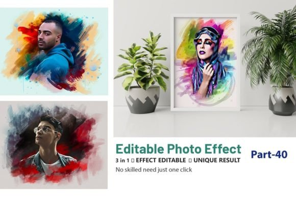 Download Editable Realistic Painting Effect - Realistic painting Collection