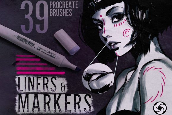 Download Procreate Liner &amp; Marker Brushes - Marker Collection