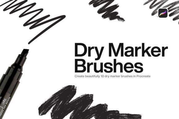 Download 10 Dry Marker Brushes Procreate - Marker Collection